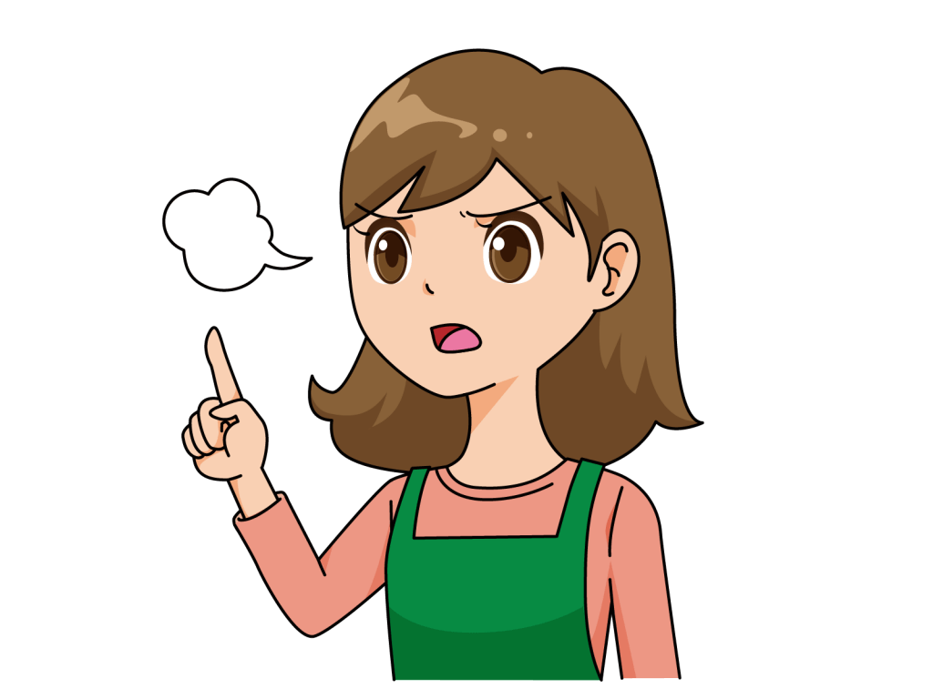 怒るお母さん